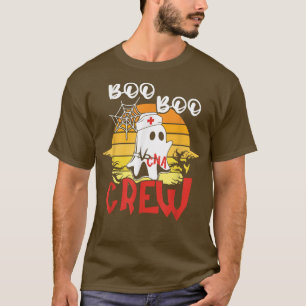 Boo Boo Crew CNA Ghost Nurse Costume Girls Funny H T-shirt