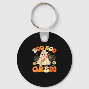 Boo Boo Crew Funny Ghost voor Nurse, Retro Hallowe Sleutelhanger
