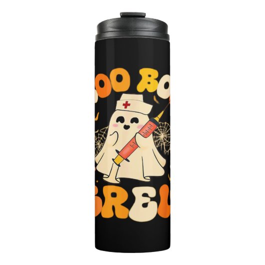 Boo Boo Crew Funny Ghost voor Nurse, Retro Hallowe Thermosbeker (Voorkant)
