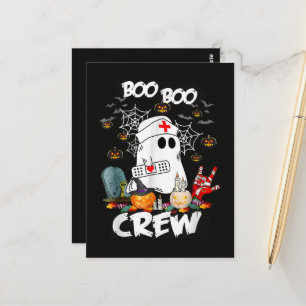 Boo Boo Crew Geest Verpleegster Halloween Griezele Briefkaart