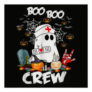 Boo Boo Crew Geest Verpleegster Halloween Griezele Perfect Poster