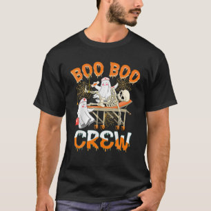 Boo Boo Crew Ghost Doctor Paramedic EMT Neurse Hal T-shirt