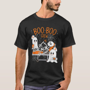 Boo Boo Crew Ghost Doctor Paramedic EMT Neurse Hal T-shirt