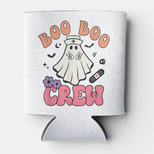 Boo Boo Crew Ghost Doctor Paramedic Nurse Hürwee Blikjeskoeler (Voorkant)