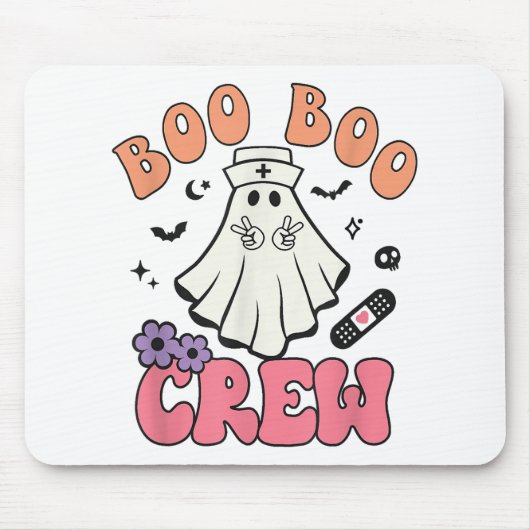 Boo Boo Crew Ghost Doctor Paramedic Nurse Hürwee Muismat (Voorkant)