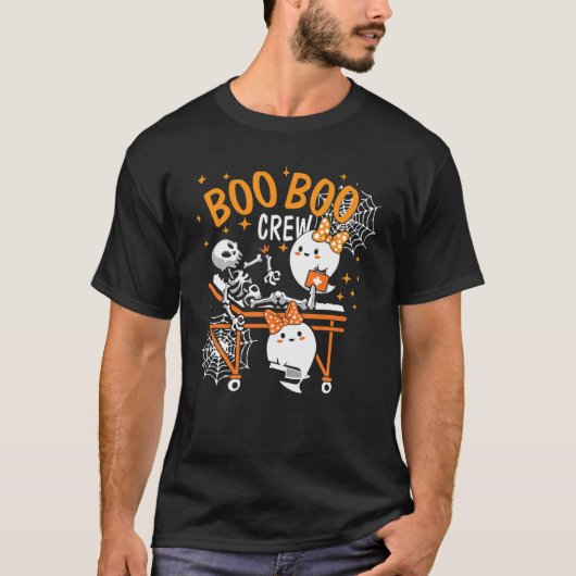 Boo Boo Crew Ghost Doctor Paramedic Skeleton verpl T-shirt (Voorkant)