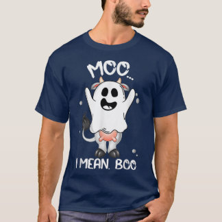 Boo Boo Crew Ghost Koe Moo I Mean Boo Farmer Cute T-shirt