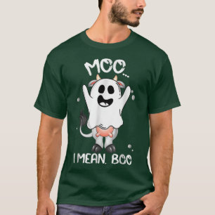 Boo Boo Crew Ghost Koe Moo I Mean Boo Farmer Cute T-shirt