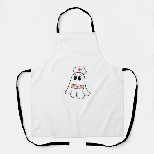 BOO BOO CREW Ghost Nurse Funny Halloween Essential Schort (Voorkant)