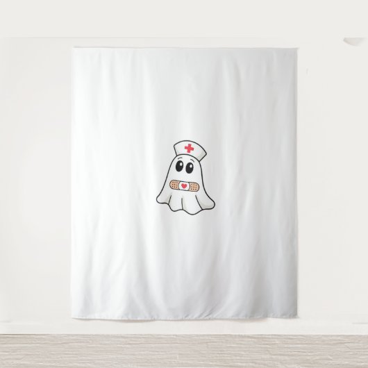 BOO BOO CREW Ghost Nurse Funny Halloween Essential Wandkleed (Voorkant)