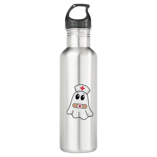 BOO BOO CREW Ghost Nurse Funny Halloween Essential Waterfles (Voorkant)