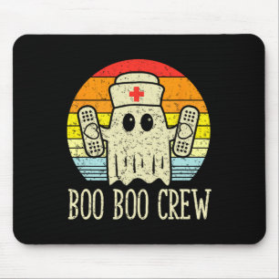 Boo Boo Crew Ghost Nurse Retro Halloween 2020 Nurs Muismat