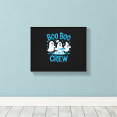 Boo Boo Crew Ghost Paramedic Nurse Halloween Essen Canvas Afdruk (Insitu (Houten vloer))