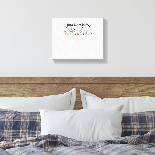 Boo Boo Crew Halloween Classic T-shirt Canvas Afdruk (Insitu (Slaapkamer))