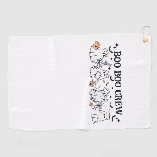 Boo Boo Crew Halloween Classic T-shirt Golfhanddoek (Horizontaal)