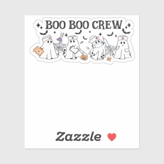 Boo Boo Crew Halloween Classic T-shirt Sticker (Vel)