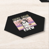 Boo Boo Crew Halloween Ghost Nurse Essential T-Shi Kartonnen Onderzetters (Schuin)