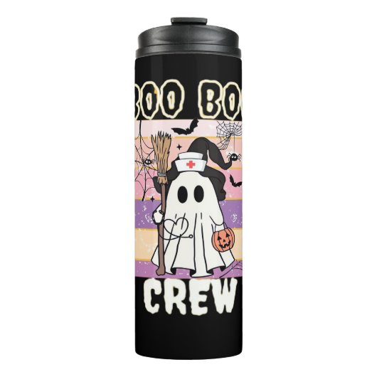Boo Boo Crew Halloween Ghost Nurse Essential T-Shi Thermosbeker (Voorkant)