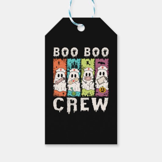 Boo Boo Crew Halloween Nurse Cadeaulabel (Voorkant)