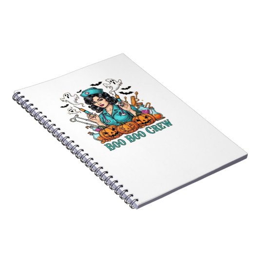 Boo Boo Crew Halloween Nurse met Spuiten en Pum Notitieboek (Rechterzijde)