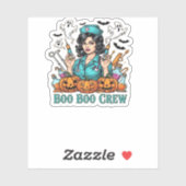 Boo Boo Crew Halloween Nurse met Spuiten en Pum Sticker (Vel)