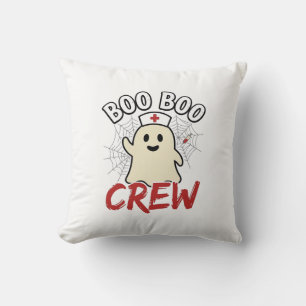 Boo Boo Crew Halloween Verpleegster Geest Vintage Kussen