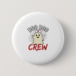 Boo Boo Crew Halloween Verpleegster Geest Vintage  Ronde Button 5,7 Cm
