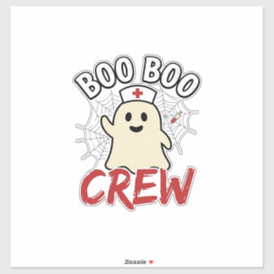 Boo Boo Crew Halloween Verpleegster Geest Vintage Sticker