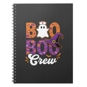 Boo Boo Crew Halloween Verpleegster Spook Design Notitieboek