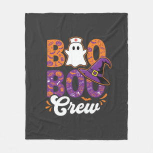 Boo Boo Crew Halloween Verpleegster Spook Ontwerp Fleece Deken