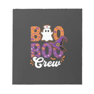 Boo Boo Crew Halloween Verpleegster Spook Ontwerp Notitieblok