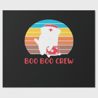 Boo Boo Crew Nurse Funny Ghost Halloween Classic T Cadeaupapier