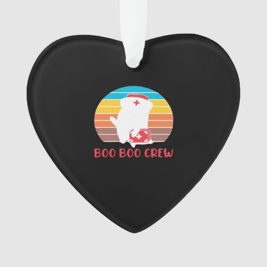 Boo Boo Crew Nurse Funny Ghost Halloween Classic T Ornament (voorkant)