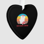 Boo Boo Crew Nurse Funny Ghost Halloween Classic T Ornament (voorkant)