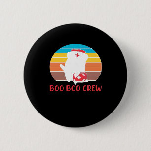 Boo Boo Crew Nurse Funny Ghost Halloween Classic T Ronde Button 5,7 Cm
