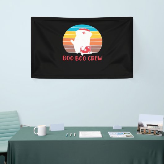 Boo Boo Crew Nurse Funny Ghost Halloween Classic T Spandoek (Beurs)