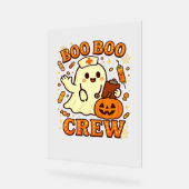 Boo Boo Crew Nurse Funny Halloween Ghost Nurse Gir Acryl Bord (Hoek)