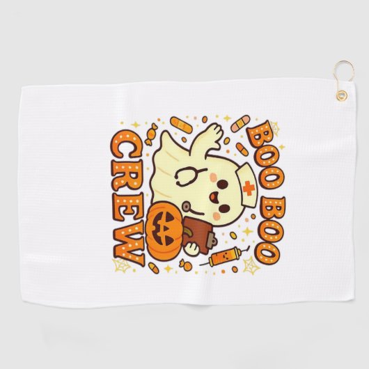 Boo Boo Crew Nurse Funny Halloween Ghost Nurse Gir Golfhanddoek (Horizontaal)