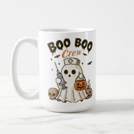 Boo Boo Crew Nurse Gepersonaliseerde Halloween Koffiemok