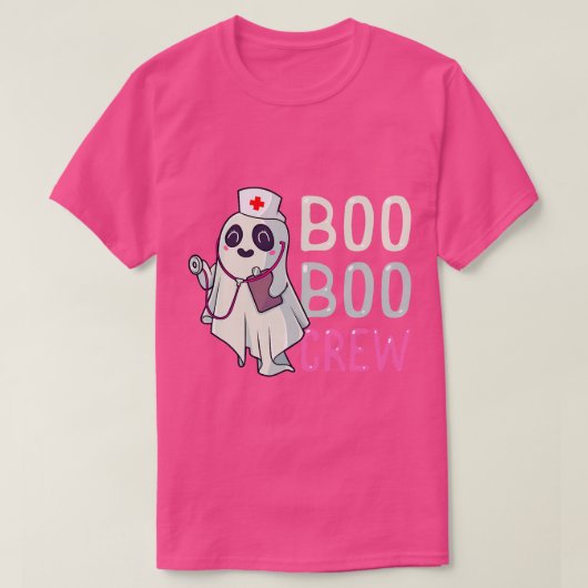 Boo Boo Crew Nurse Ghost Funny Halloween Costume ( T-shirt (Design voorkant)