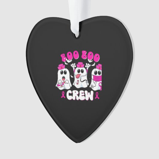 Boo Boo Crew Nurse Halloween Costume Ghost Breast Ornament (voorkant)