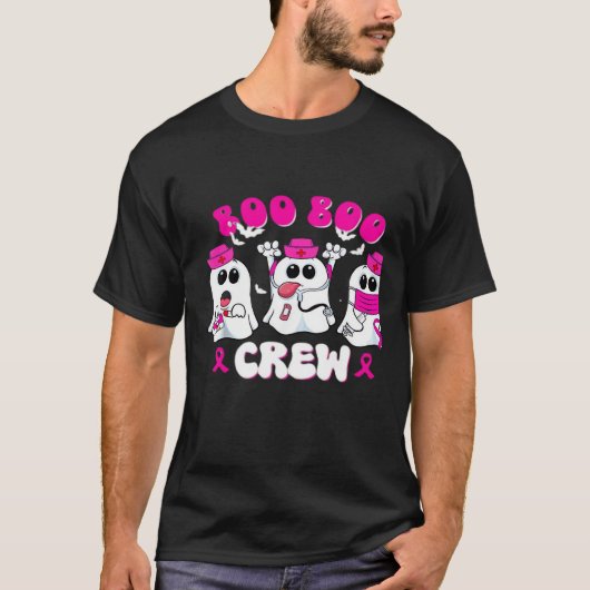 Boo Boo Crew Nurse Halloween Costume Ghost Breast T-shirt (Voorkant)
