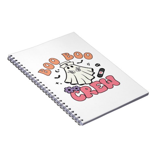 Boo Boo Crew Nurse Halloween Ghost Funny Classic T Notitieboek (Rechterzijde)