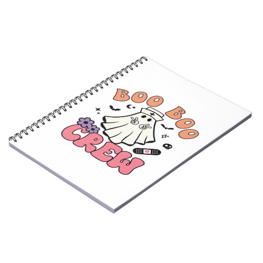 Boo Boo Crew Nurse Halloween Ghost Funny Classic T Notitieboek (Linkerzijde)