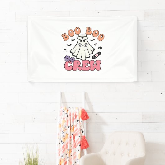 Boo Boo Crew Nurse Halloween Ghost Funny Classic T Spandoek (Insitu)