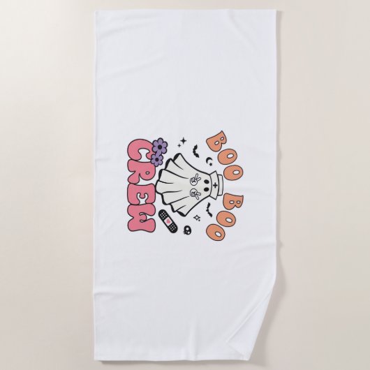 Boo Boo Crew Nurse Halloween Ghost Funny Classic T Strandlaken (Voorkant)