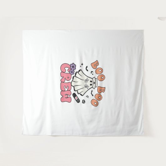 Boo Boo Crew Nurse Halloween Ghost Funny Classic T Wandkleed (Voorkant (horizontaal))