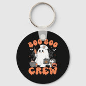 Boo Boo Crew Nurse Vrouwen Schattigee Ghost Hallow Sleutelhanger (Voorkant)