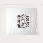 Boo Boo Crew Schattige Halloween Nurse Ghosts Esse Wandkleed (Voorkant (horizontaal))