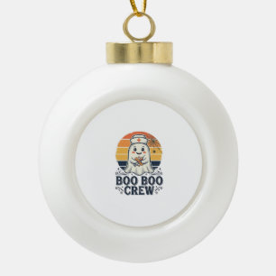 Boo Boo Crew Schattige Verpleegster Geest Hallowee Keramische Bal Ornament